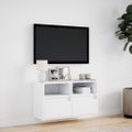 vidaXL TV nástenná skrinka s LED svetlami biela 80x31x45 cm