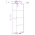 vidaXL Posuvné dvere s kovaním čierne 90x205 cm tvrdené sklo