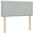 vidaXL Posteľný rám boxsping s matracom bledosivý 90x220 cm zamat