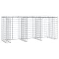 vidaXL Gabiónová stena na smetný kôš 270x91x120 cm pozinkované železo