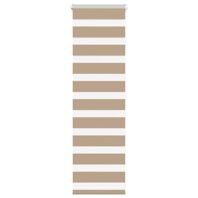 vidaXL Zebrová roleta pieskovo hnedá 40x100 cm šírka látky 35,9 cm polyester