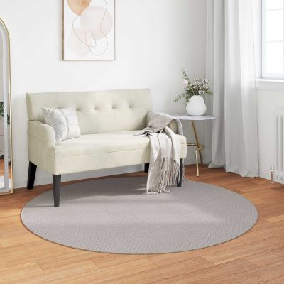 vidaXL Kusové koberce Okrúhly LUGO Krémová Ø 200 CM Polyester
