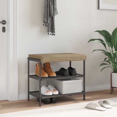 vidaXL Vankúš na lavičku Pl plush kord Sivohnedá Hĺbka 35 cm