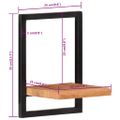vidaXL Nástenné police 2 ks 25x25x35 cm akáciový masív a oceľ