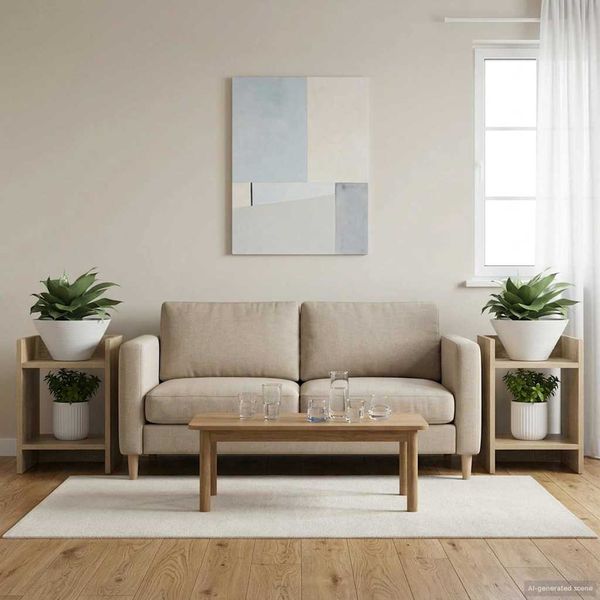 vidaXL Stojan na rastliny s poličkou 2 pcs Sonoma dub 30 x 30 x 40 cm