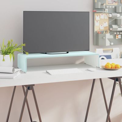 vidaXL TV stojan/stojan pod monitor, sklo, zelený 70x30x13 cm