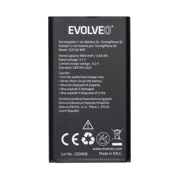 EVOLVEO orig. batéria 1800 mAh pre MaxPhone A1, StrongPhone Q1/Z4/W4