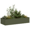 VidaXL kvetináč Olive Green 200x80x40 cm Oceľ