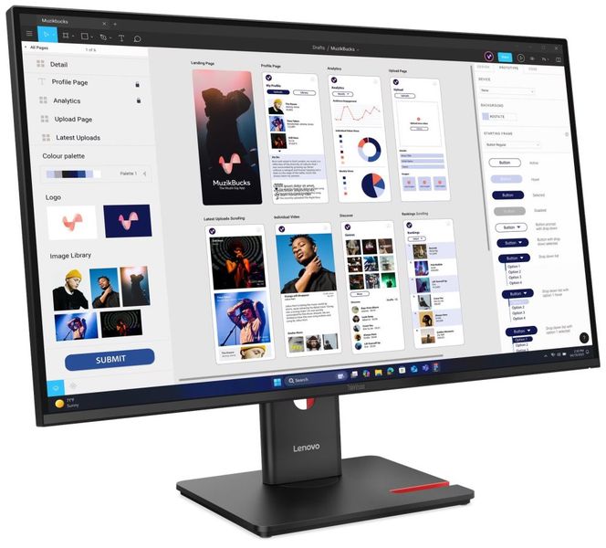 Lenovo ThinkVision/T32UD-40/31,5"/IPS/4K UHD/60Hz/4ms/Černá/3R Monitor, 32", 4K UHD, IPS panel, USB-C 100W PD, HDMI 2.1, DisplayPort 1.4, ergonomický stojan, cerný