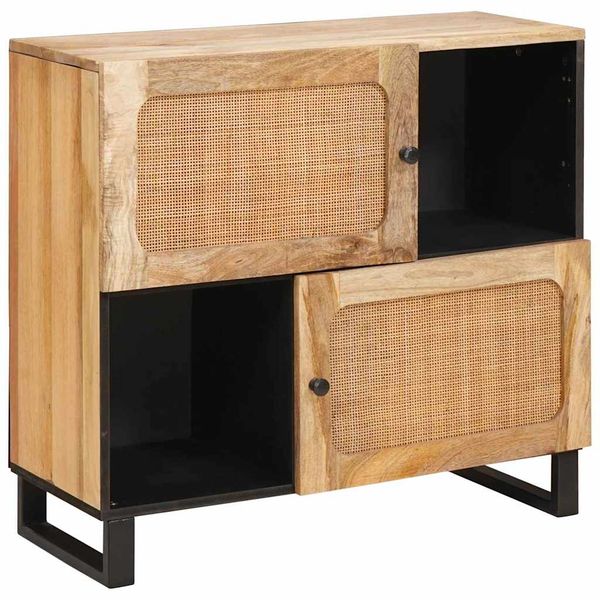 vidaXL Servírovacia skriňa Hnedá 80 x 33 x 75 cm Masívne mango drevo