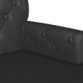 vidaXL Chesterfield lavica Čierna 119,5 x 64,5 x 75 cm Umelá koža