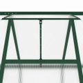 vidaXL Skleník so základovým rámom zelený 169x169x195 cm hliník