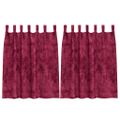 vidaXL Sametové závesy 2 ks Víno červené 140 x 140 cm Zamat