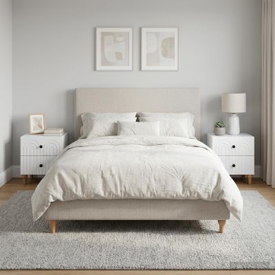 vidaXL Nočný stolík 2 ks Biela 43 x 34,5 x 48 cm Kompozitné drevo