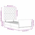vidaXL Posteľ s pružinovým rámom Svetlosivá 80 x 200 cm Zamat
