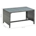 vidaXL Konferenčný stolík antracitový 70x40x38 cm polyratan
