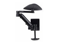 Montážna sada (arm rest) - plast, hliník, oceľ - čierna - upevniteľná na stôl