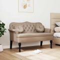 vidaXL Chesterfield lavica Kapučínová 120,5 x 65 x 75 cm Umelá koža