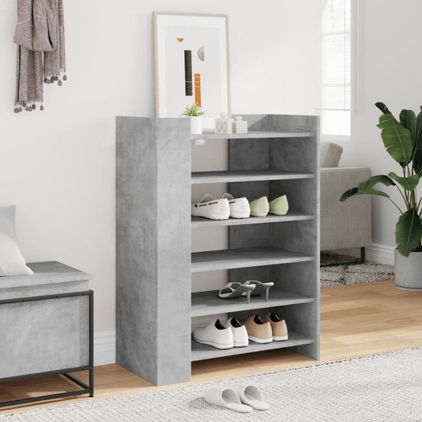 vidaXL Botník betónový 74,5x37,5x100 cm kompozitné drevo
