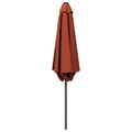 vidaXL Záhradný slnečník 230 x 230 cm Polyester Obdĺžnikový Tehlová