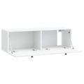 vidaXL Nástenná TV skrinka 98 x 31 x 30 cm Biela Kompozitné drevo