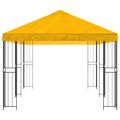 vidaXL Záhradný altánok 6 x 3 m Žltá Polyester a oceľ 190 gsm
