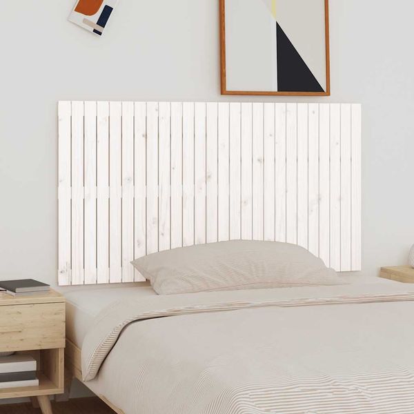 vidaXL Nástenné čelo postele biele 166x3x90 cm masívna borovica
