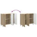vidaXL Servírovacia skriňa Dub sonoma 89 x 34,5 x 82 cm