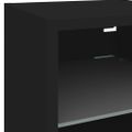 vidaXL 7-dielne TV nástenné skrinky s LED čierne kompozitné drevo