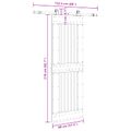 vidaXL Posuvné dvere NARVIK Prírodná a čierna 80 x 210 cm (152,5 cm)