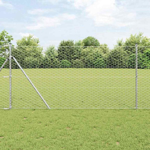 vidaXL Vonkajší šesťuholníkový fénový základný upevňovač 25 x 1 m