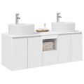 vidaXL Set kabinetov do kúpeľne 3 ks Biela 49,5 x 44,5 x 65 cm