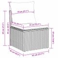 vidaXL Súprava záhradných pohoviek 7 ks Sivá polyratan