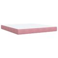 vidaXL Posteľ boxspring s matracom Ružová 180 x 200 cm Zamat