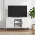 vidaXL TV skrinka Biela s vysokým leskom 102 x 34,5 x 50 cm