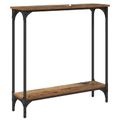 vidaXL Konzolový stôl Staré drevo 75 x 22,5 x 75 cm Kompozitné drevo