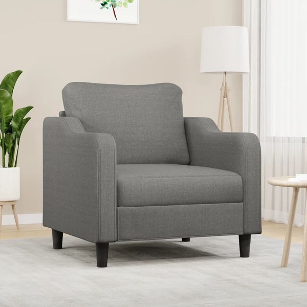 vidaXL Jednomiestna pohovka, tmavosivá 60 cm, látka
