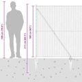 vidaXL Hexagonálny plot s stĺpom 50 x 1,6 m PVC potiahnutá oceľ Sivá