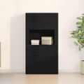 vidaXL Highboard Čierny dub 80 x 33 x 150 cm Kompozitné drevo
