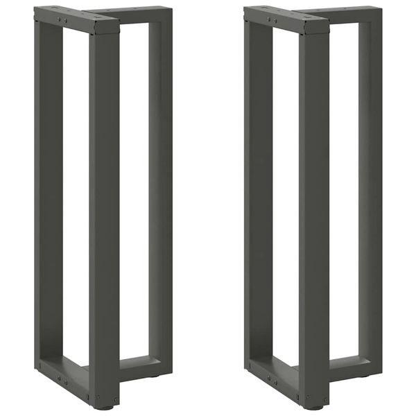 vidaXL Nohy barového stola v tvare T, 2 ks, antracitové, 50x35x(110-111) cm, oceľ