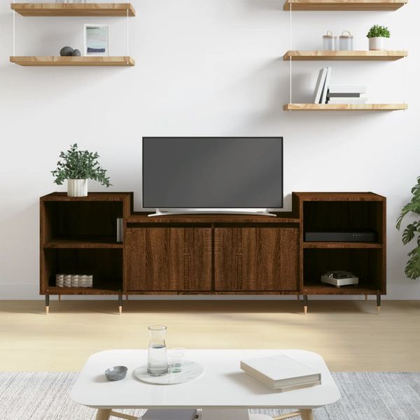 vidaXL TV skrinka hnedý dub 160x35x40 cm spracované drevo