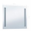 vidaXL Kúpeľňové nástenné zrkadlo s LED osvetlením 60x50 cm