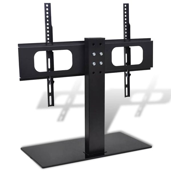 vidaXL Držiak na TV so základňou, železo, čierny 32"-70"