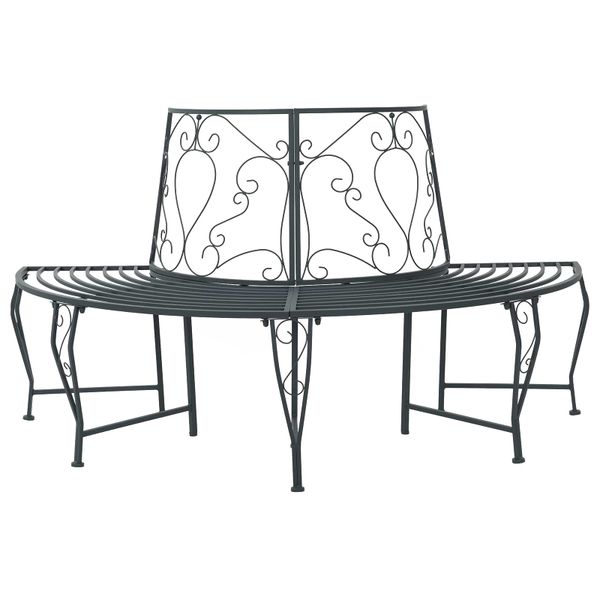 vidaXL Stromová lavička 4-Počet miest 160 x 80 x 89 cm Oceľ