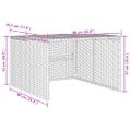 vidaXL Garáž na robotickú kosačku hnedý 86x90x52/57 cm polyratan