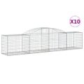 vidaXL Oblúkový gabionový kôš 10 ks 300x50x60/80 cm pozinkované železo
