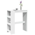 vidaXL Barový stôl s policami biely 90x40x103,5 cm kompozitné drevo