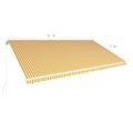 vidaXL Ručne zaťahovacia markíza 600x300 cm žltá a biela
