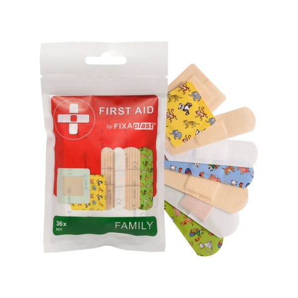 FIXAPLAST 1503 FIRST AID Family Mix náplasť (36 rôznych kusov)