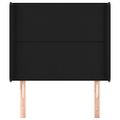 vidaXL Čelo postele so záhybmi čierne 93x16x118/128 cm umelá koža